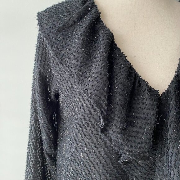 NWT LOFT Sparkly Ruffle Top - Picture 7 of 7